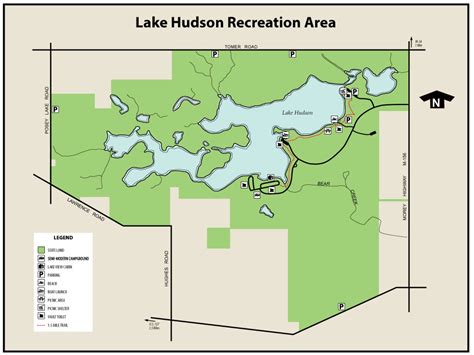 Lake hudson recreation area - Hudson River Recreation Area. Features river access for swimming, picknicking, boating, tubing. Old tote roads for hiking, horseback riding, cross-country skiing. Bear Slide Trail just past culvert for Buttermilk Brook. Primative camping includes sites for visitors with disabilities. Maps on website. 